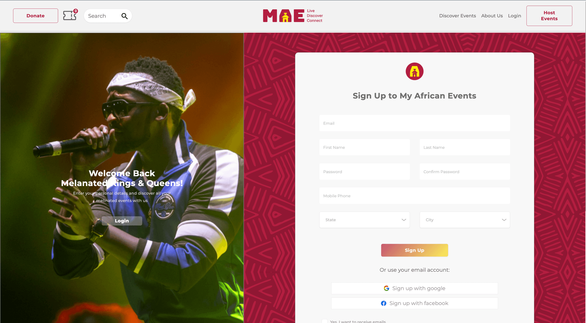 My African Events screenshot 1